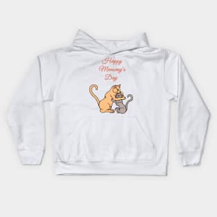 Happy Meowmy's Day Cats Kids Hoodie